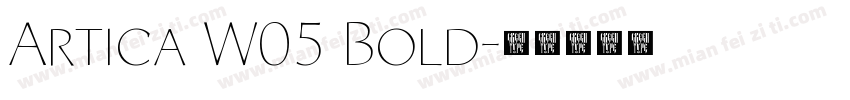 Artica W05 Bold字体转换